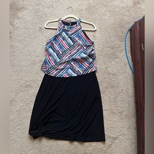 Samuel Dong blue & black dress size XS